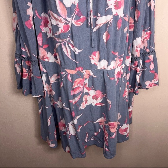 Lane Bryant Floral Blouse - Gray and Pink - Picture 8 of 14